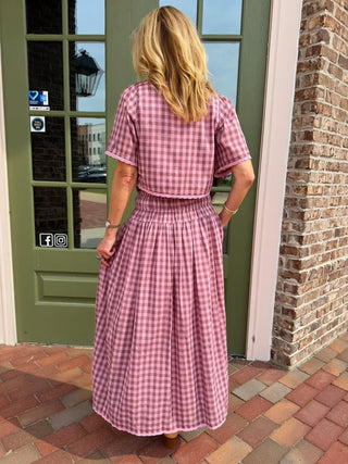 Mauve Gingham Skirt