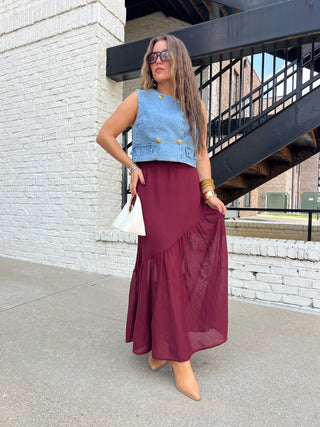 Steve Madden | Aneira Skirt Wine