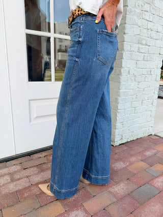 Vervet | Celeste Super High Rise Trouser Hem Baggy Wide Leg Jeans