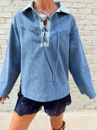 Austin Washed Denim Top