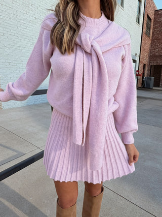 Brushed Knit Sweater Set Blush