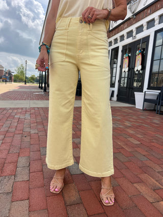 Daze Denim | Valley Girl Wide Leg Ankle in Sunny