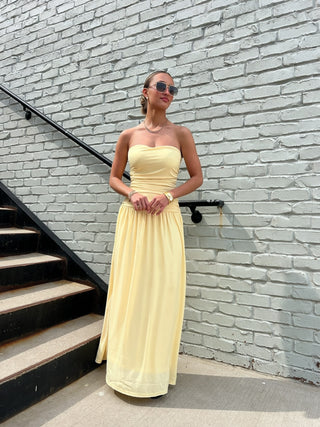 Golden Butter Midi Dress