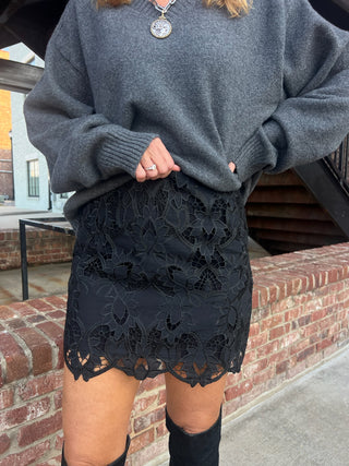 Z Supply | Siren Lace Mini Skirt Black