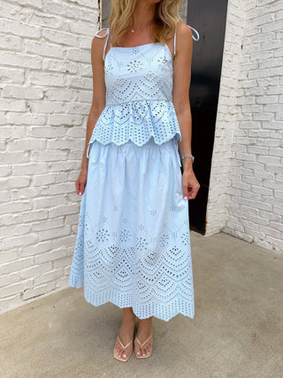 ENTRO | Remi Eyelet Midi Skirt