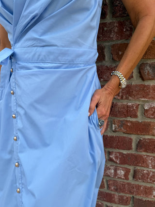 Oh Sunny Day Tie Dress - Blue