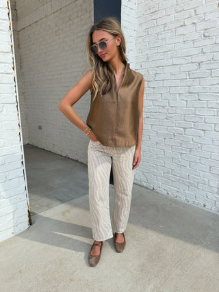 GLAM | Clara Sleeveless Top Brown
