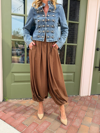OLIVACEOUS | Ariana Balloon Pants Chestnut Brown