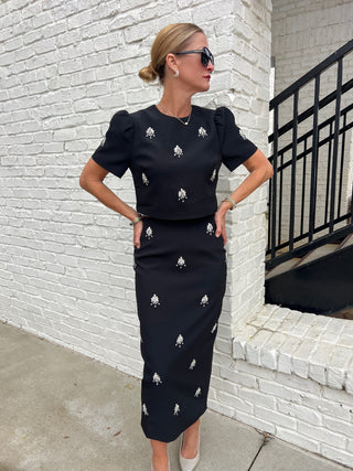 The Plaza Rhinestone Skirt Set