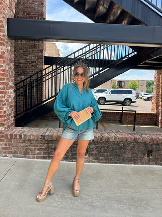 FATE | Lambert Blouse Teal