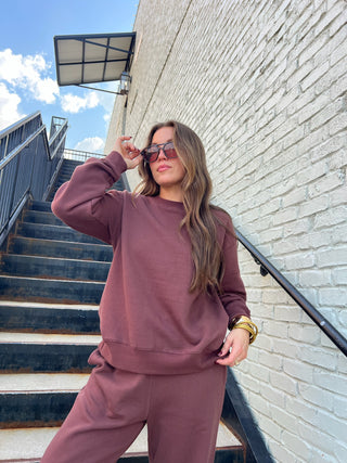 Z Supply | Boyfriend Cotton Sweatshirt Sandalwood