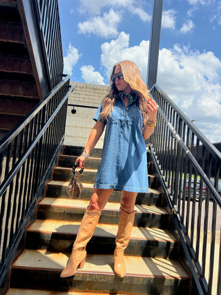Z Supply | Authentic Denim Mini Dress Medium Indigo