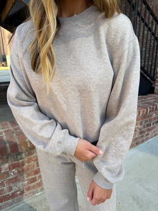 Z Supply Boyfriend Sweatshirt Heather Ash