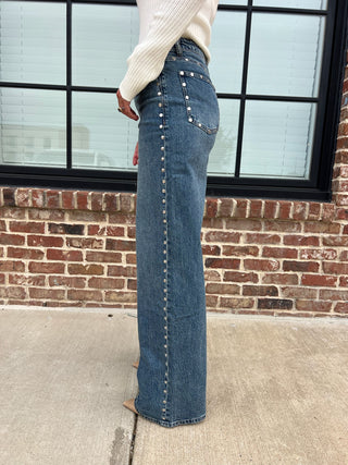 HABITUAL | Gemma Studded Wide Leg Jeans