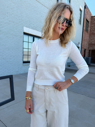 Olivaceous Georgia Sweater Cream
