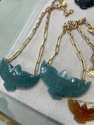 Amulet Brave Design |  Large Stone Thunderbird Necklace