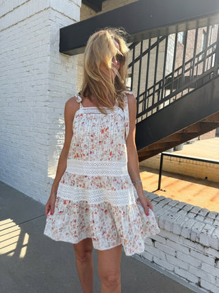 SADIE & SAGE | Rosita Lace Trim Mini Dress