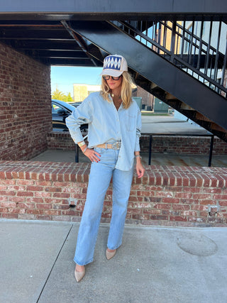 LE LIS | Adora Pinstripe Top