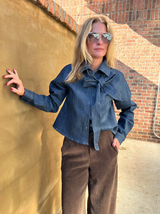 Steve Madden | Tessie Denim Top Deep Indigo