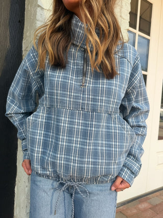 VERVET | Weekend Wander Plaid Quarter Zip Jacket