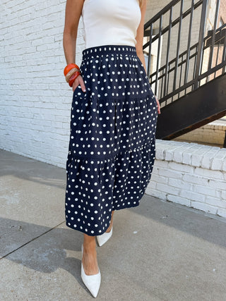 ENTRO | Dottie Maxi Skirt Navy