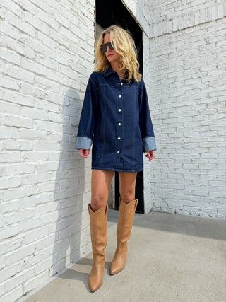 LE LIS | Remi Denim Dress Indigo