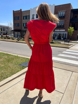Ivory Moon Maxi Red