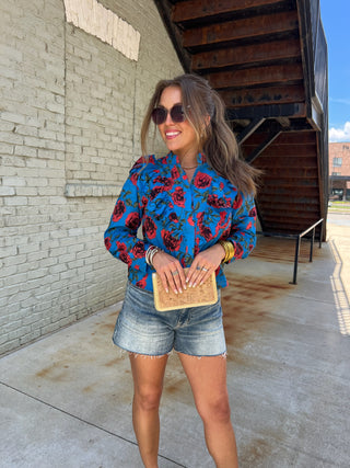 OLIVACEOUS | Rosette Blouse