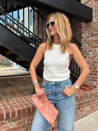The Lake Sleeveless Knit Top Off White