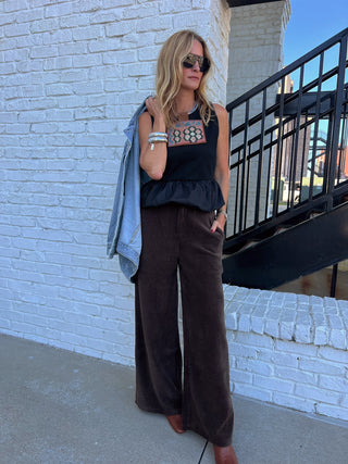 Glam| The Faith Top Black