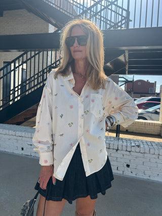 Coastal Cowgirl Button Down