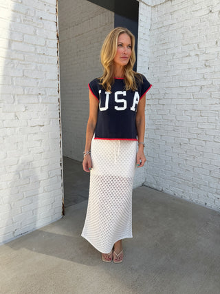 Party in the USA Knit Navy