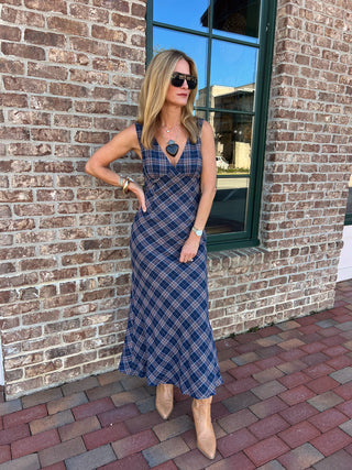 NEEDii | The Penny Patchwork Dress Navy