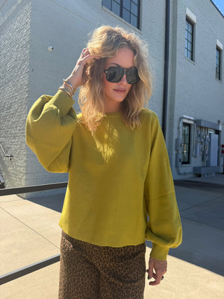 ENTRO Olive Martini Sweater