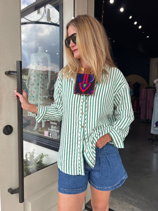 ENTRO | Greer Stripe Blouse