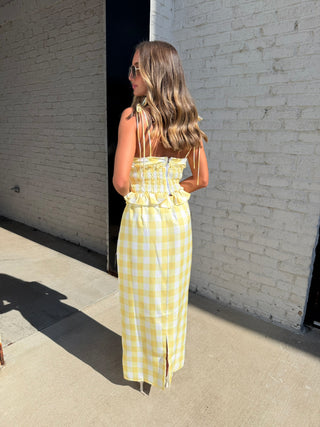 Sweetheart Midi Gingham Skirt Set