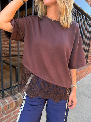 Lacey Days Boxy Basic Tee Brown