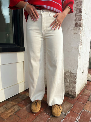 The Ellis Wide Leg Denim Vanilla