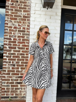 The Safari Social Mini Dress Cream