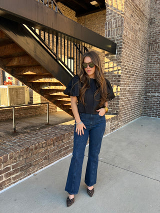 DAZE | Soho High Rise Ankle Flare in Flip Side