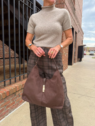 Billini | Lamarr Shoulder Bag Chocolate Suede