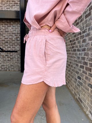 Z Supply | The Perfect Linen Short Pink Smoke