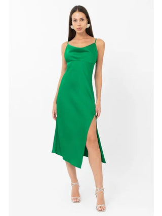 Adelyn Rae | Faith Front Slit Slip Dress