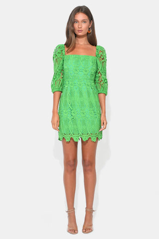 ADELYN RAE | Emery Puff Sleeve Lace Dress