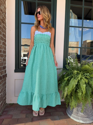 THML | Julian Smocked Gingham Dress