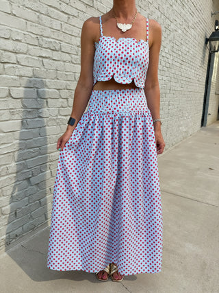 BABY PINK | Harper Polka Dot Maxi Set