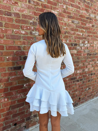 LENA | Adeline Ruffle Dress Blue