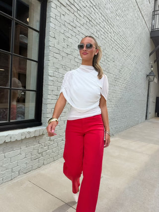 JBD |Vintage High Rise Straight - Red
