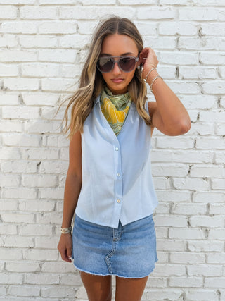 Yacht Club Top Ice Blue