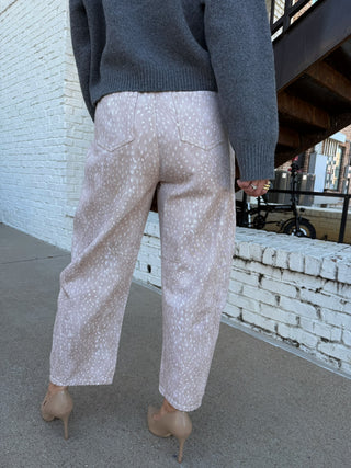 Lauren Fawn Print Barrel Pants